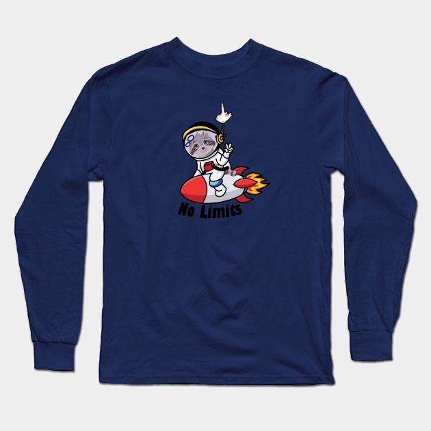 Rocket Raccoon in the Outer Space Long Sleeve T-Shirt by funNkey